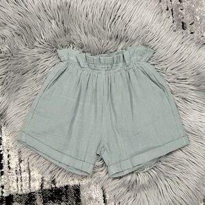 Siaomimi Girls Seafoam Green High Waisted‎ Crinkle Shorts Size 12Y NWT